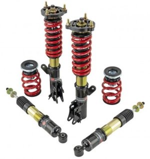 Honda Civic Si Coilover Suspension Kit - Front + Rear - Skunk2 Racing - Pro ST, 12-Way Adjustable - Gold - `12-`13